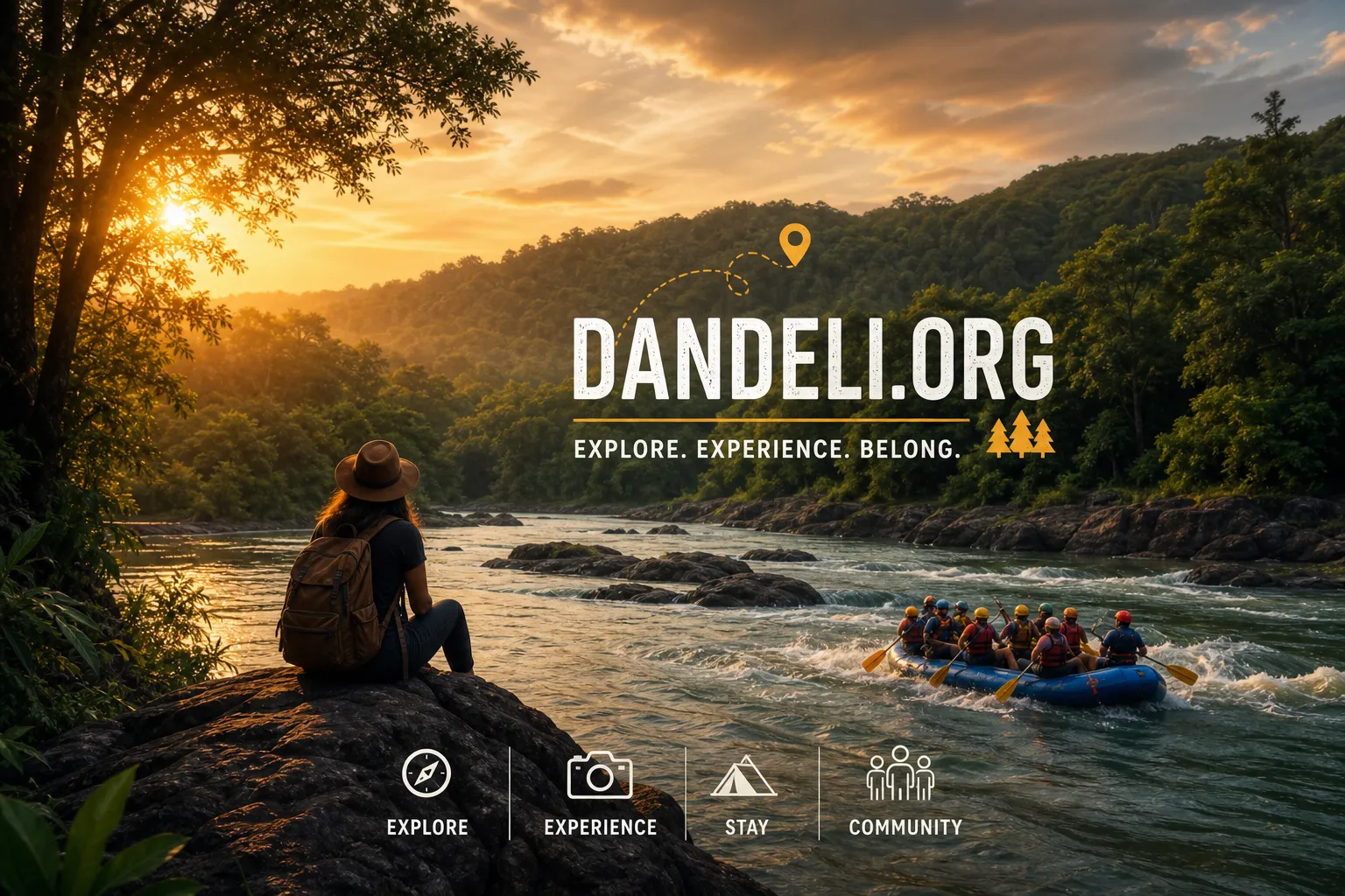 Forest and river country around Dandeli in the Western Ghats