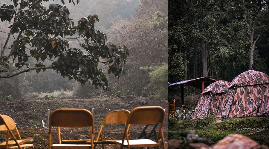 Valley view sit-out and tent camp at Hidden Valley Dandeli