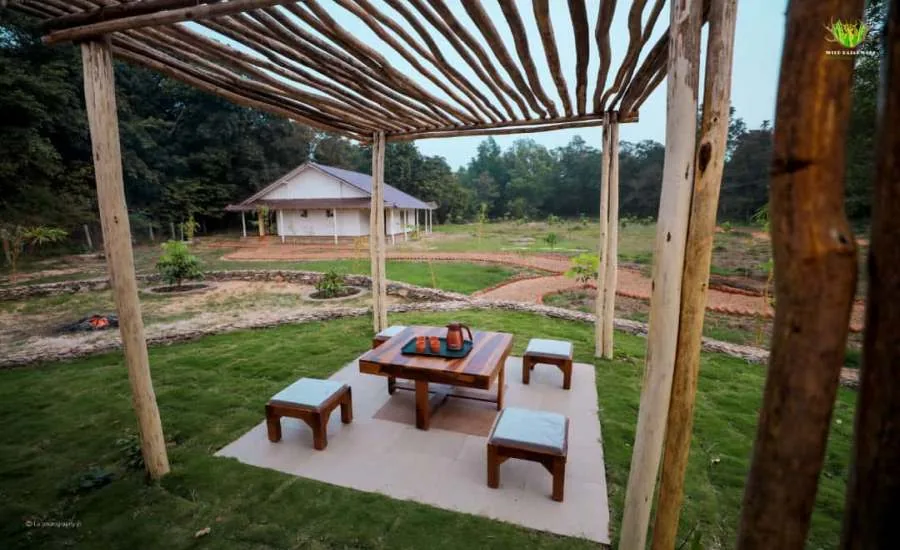 Cottage and pergola at Wild Kasarwadi Resort Dandeli